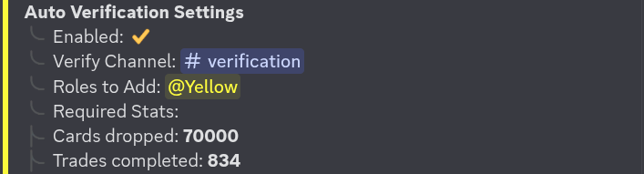 auto verify settings